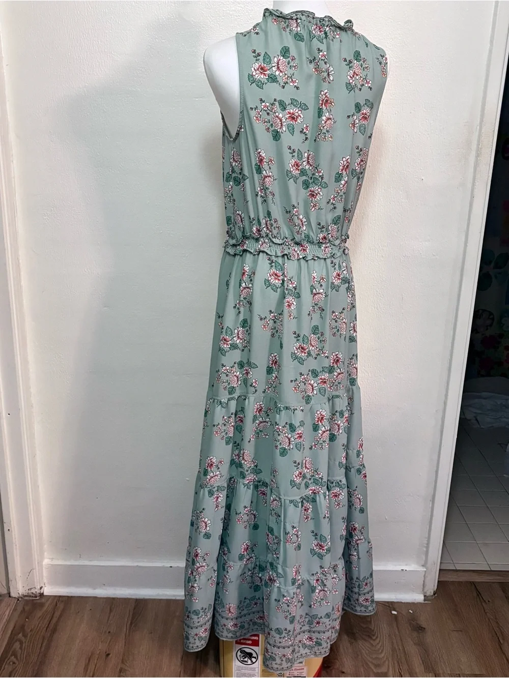 Max Studio Floral Sleeveless Tiered Maxi Dress (Size Medium) NWT